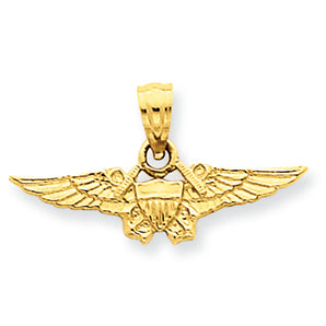 14K Gold US Naval Aviator Badge Pendant