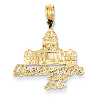 14K Gold Washington D.C. Capitol Building Pendant