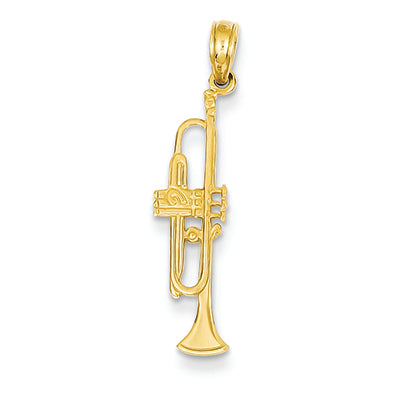 14K Gold Trumpet Pendant