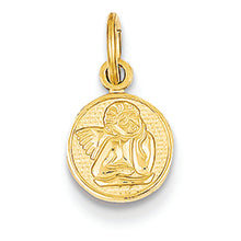 14K Gold Small Polished Angel Charm