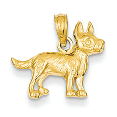 14K Gold Terrier Dog Pendant