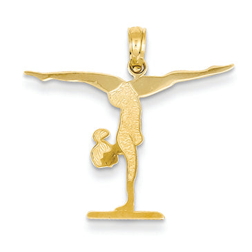 14K Gold Gymnastics Floor Pendant