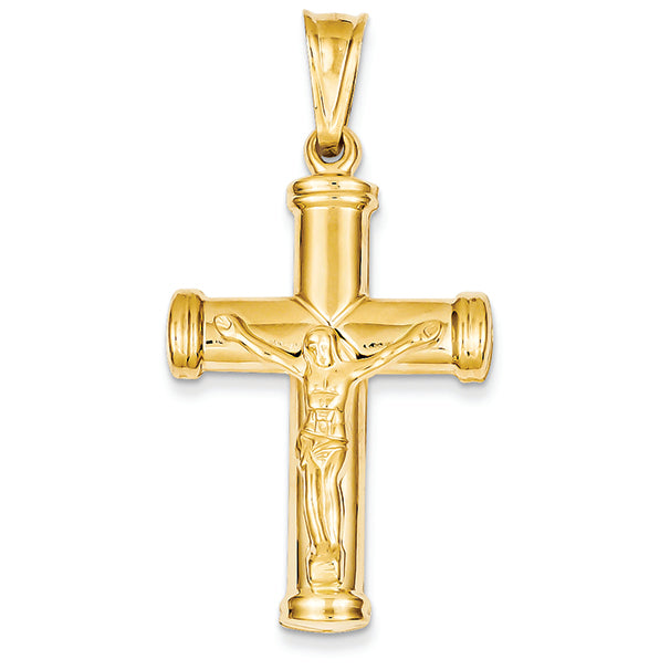 14K Gold Reversible Crucifix /Cross Pendant