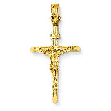 14K Gold Stick Style Crucifix Pendant