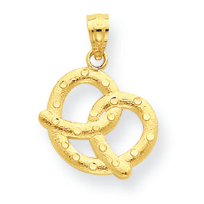 14K Gold Pretzel Pendant