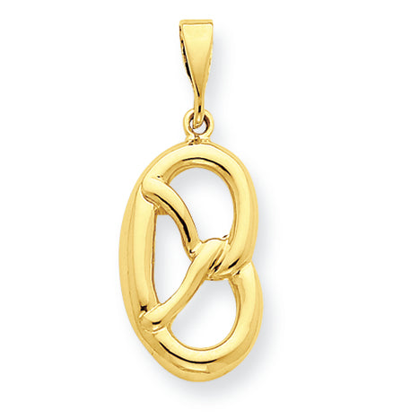 14K Gold Pretzel Charm