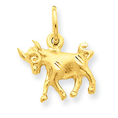 14K Gold Taurus Zodiac Charm