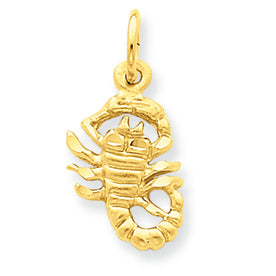 14K Gold Scorpio Zodiac Charm