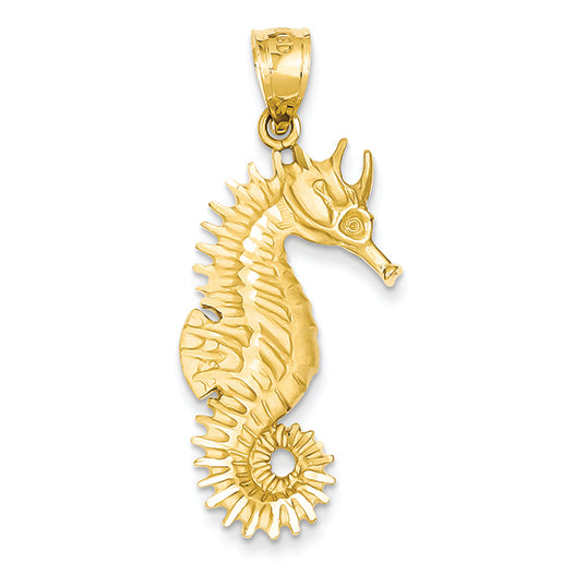 14K Gold Seahorse Pendant