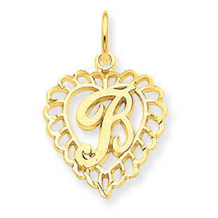 14K Gold Initial B Charm