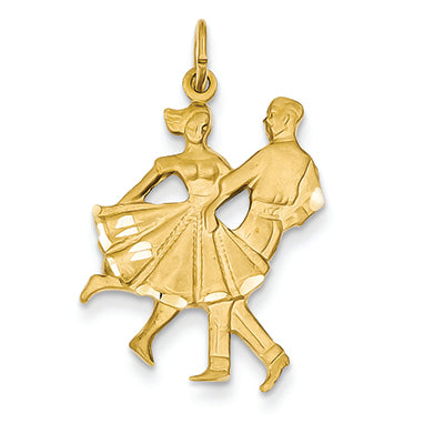 14K Gold Square Dancers Charm