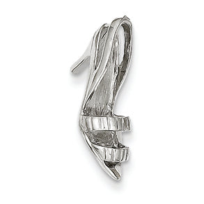 14K White Gold Solid 3-Dimensional High Heel Charm