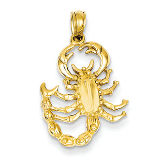 14K Gold Scorpion Charm
