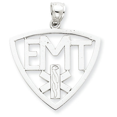 14K White Gold EMT w/Symbol Pendant
