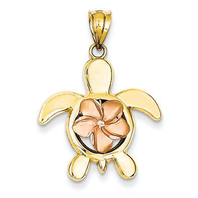 14K Gold Two-tone Rose Plume