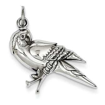 14K White Gold Parrot Charm