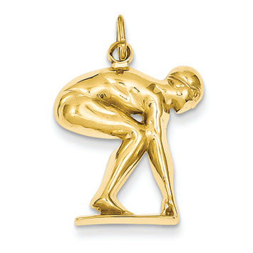 14K Gold Swimmer/diver Charm