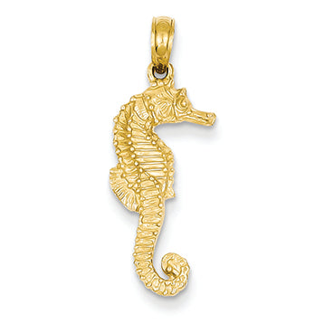 14K Gold Seahorse Pendant