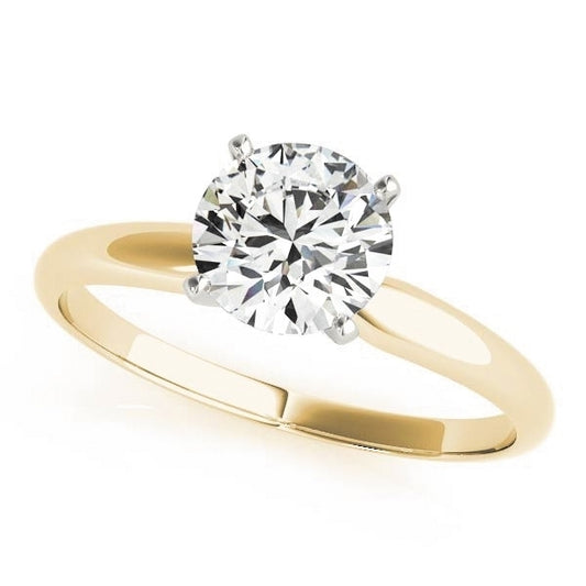 0.60 ct.  Classic Four Prong Diamond Solitaire Engagement Ring in 14K Yellow Gold