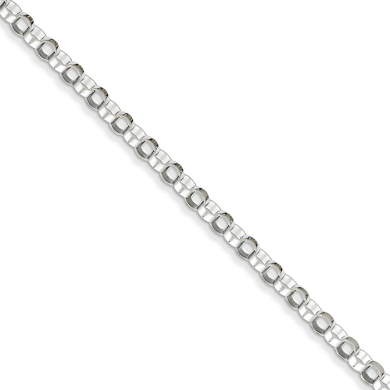 14K White Gold Polished Fancy Link Bracelet 7.25 Inches
