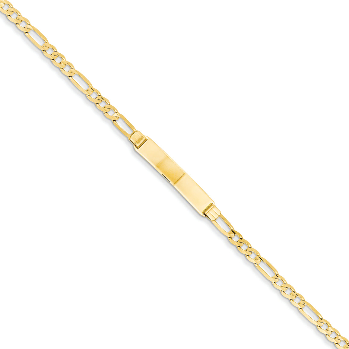14K Gold Figaro ID Bracelet 7 Inches