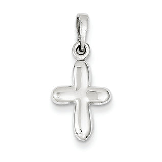 14K White Gold Cross Pendant