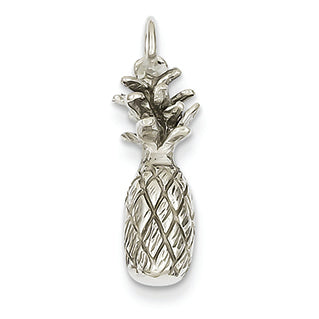 14K White Gold 3-D Pineapple Pendant