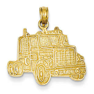 14K Gold Truck Cab Pendant