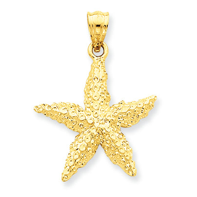 14K Gold Starfish Pendant