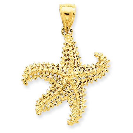 14K Gold Starfish Pendant