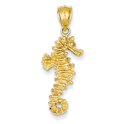 14K Gold Sea Horse Pendant