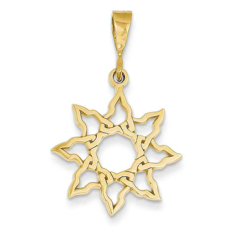 14K Gold Sun Charm