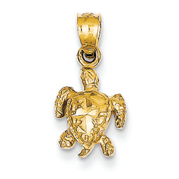 14K Gold Turtle Pendant
