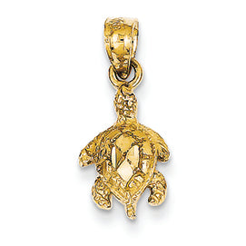 14K Gold Turtle Pendant