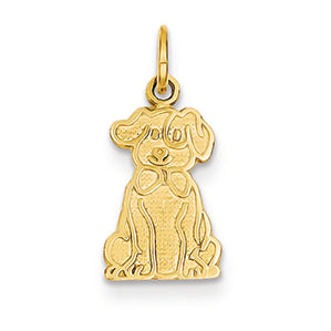 14K Gold Puppy Charm