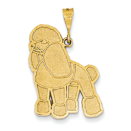 14K Gold Poodle Pendant