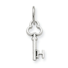 14K White Gold H Key Charm