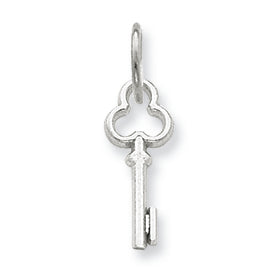 14K White Gold I Key Charm