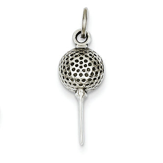 14K White Gold Golf Ball Charm