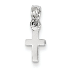 14K White Gold Mini Cross Charm
