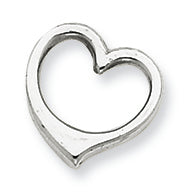 14K White Gold 3-D Floating Heart Pendant