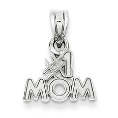 14K White Gold #1 Mom