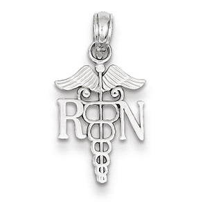 14K White Gold R.N. Charm