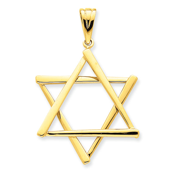 14K Gold Star of David Pendant