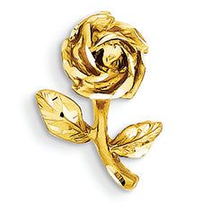 14K Gold Rose Charm