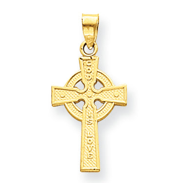 14K Gold Reversible Celtic Cross Pendant