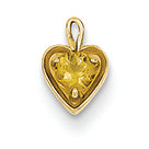 14K Goldy November Birthstone Heart Charm