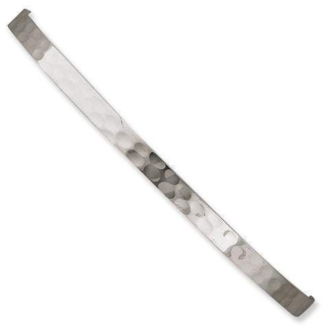 Sterling Silver 4mm Hammered Slip-on Bangle Bracelet