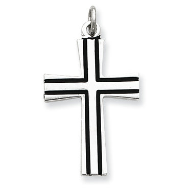 Sterling Silver Enameled Latin Cross Charm