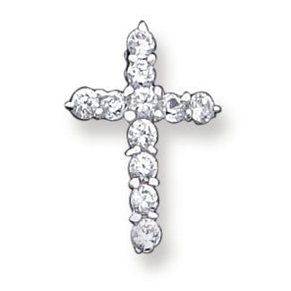 Sterling Silver CZ Cross Pendant